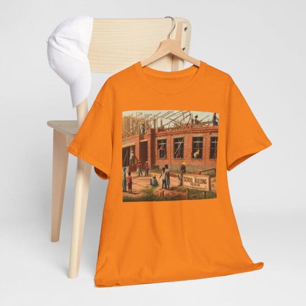 Artistic Unisex Heavy Cotton Tee - Vintage Scene Print - Image 48