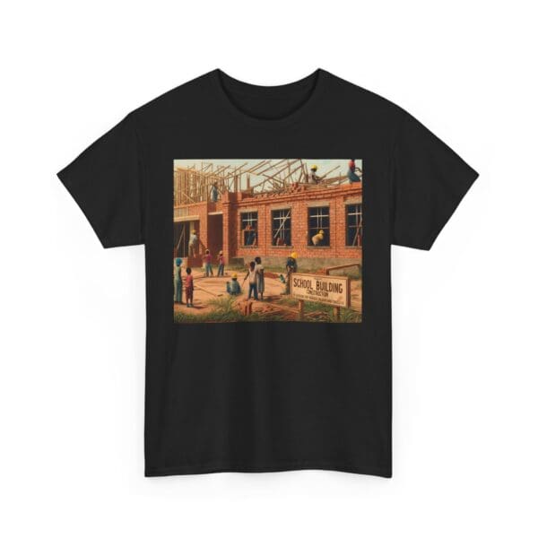 Artistic Unisex Heavy Cotton Tee - Vintage Scene Print - Image 23