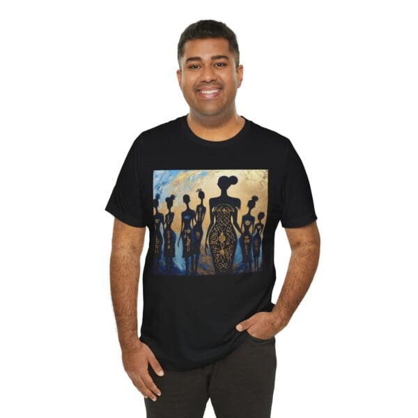 Artistic Unisex Jersey Tee - Colorful Silhouette Design - Image 24