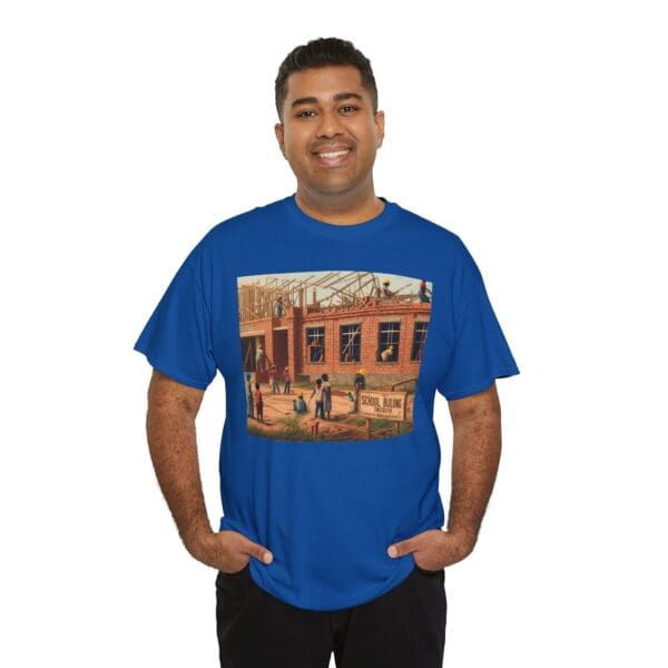 Artistic Unisex Heavy Cotton Tee - Vintage Scene Print - Image 106