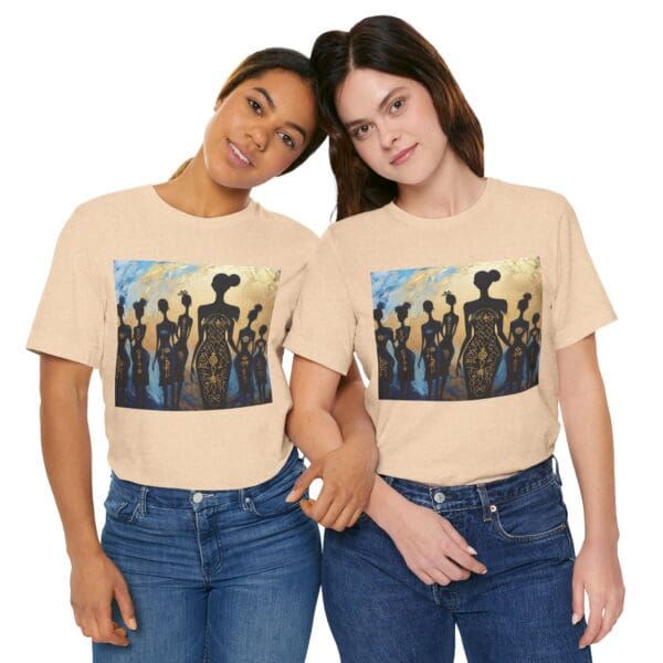 Artistic Unisex Jersey Tee - Colorful Silhouette Design - Image 39