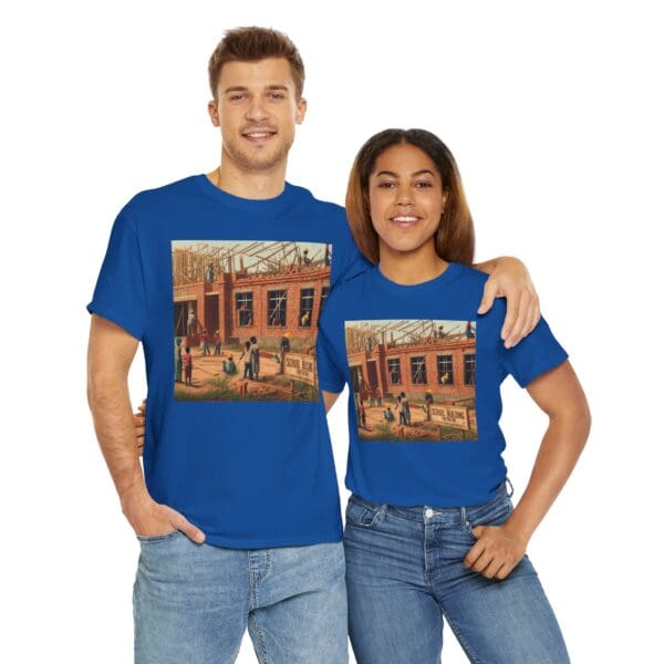Artistic Unisex Heavy Cotton Tee - Vintage Scene Print - Image 107