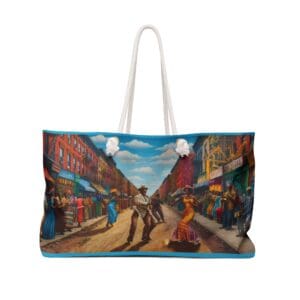 Vibrant Cityscape Weekender Bag - Perfect for Travel & Weekend Getaways