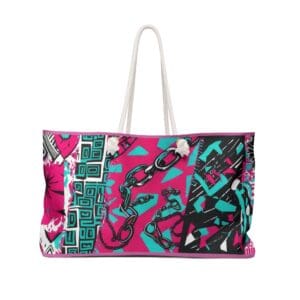 Vibrant Floral & Abstract Weekender Bag - Perfect for Travel & Fitness