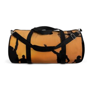 Hoops Duffel Bag - Basketball Silhouette Design for Sport Lovers