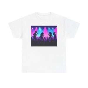 Unisex Heavy Cotton Tee - Vibrant Concert Silhouette Design