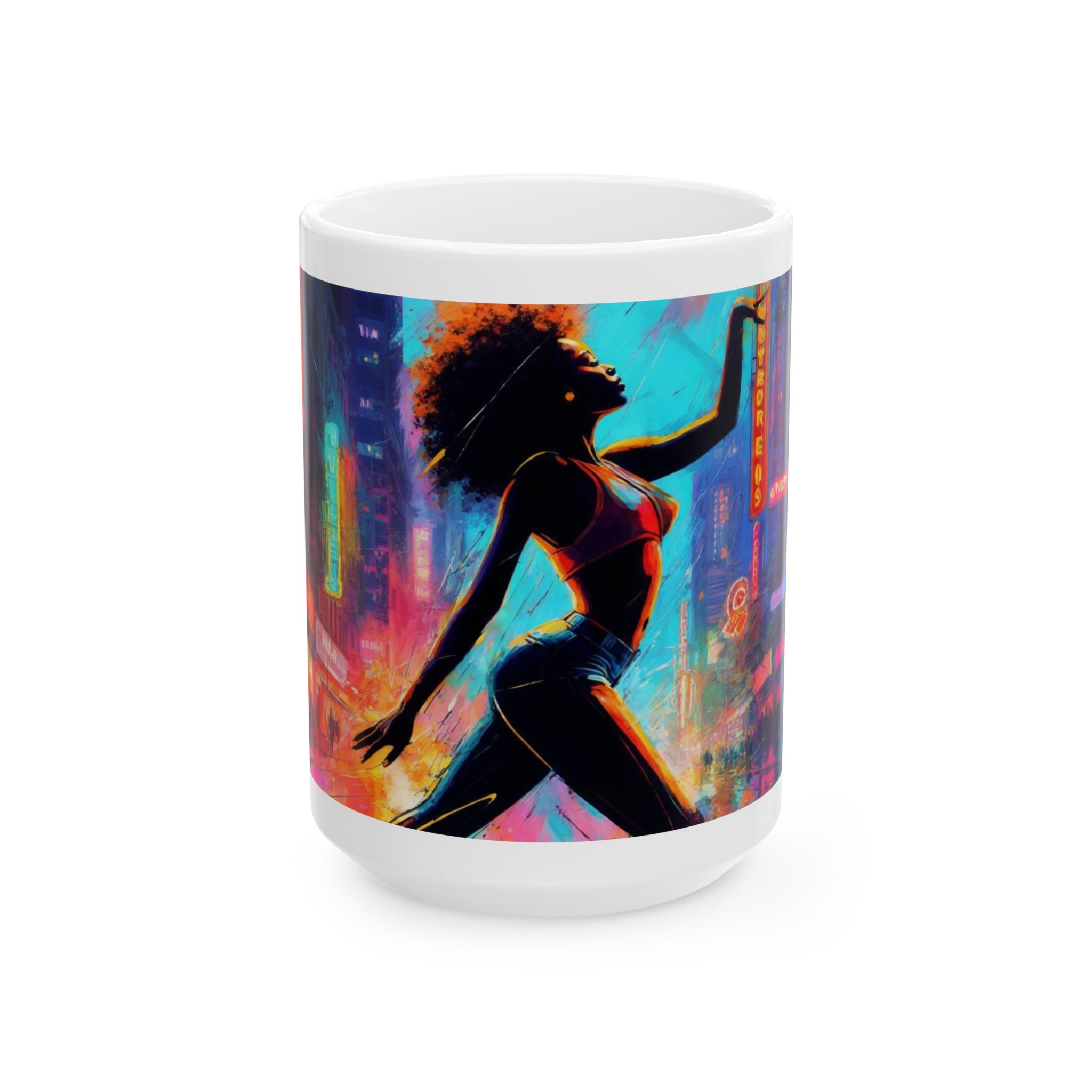 Vibrant Dance Ceramic Mug, Colorful Coffee Cup, Urban Art Mug, Gift for Dancers, Unique Drinkware, Inspirational Mugs - Image 10