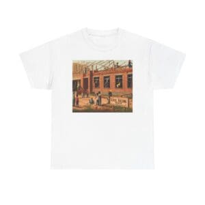 Artistic Unisex Heavy Cotton Tee - Vintage Scene Print