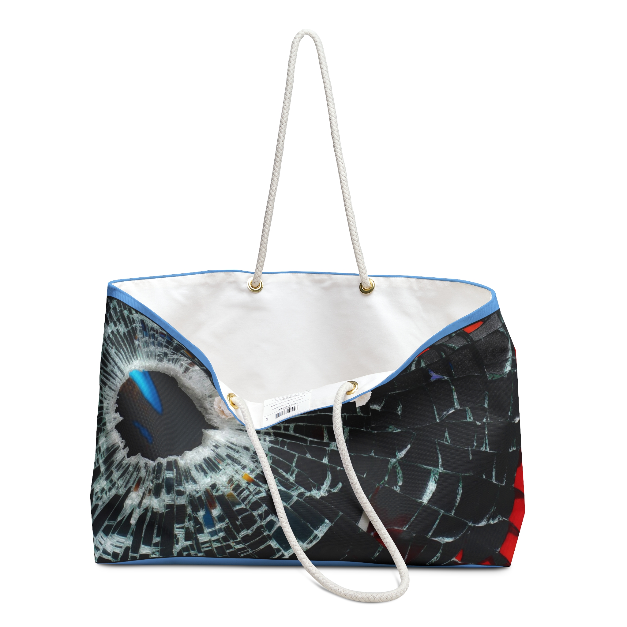 Artistic Weekender Bag with Vibrant Shattered Glass Design - Image 3