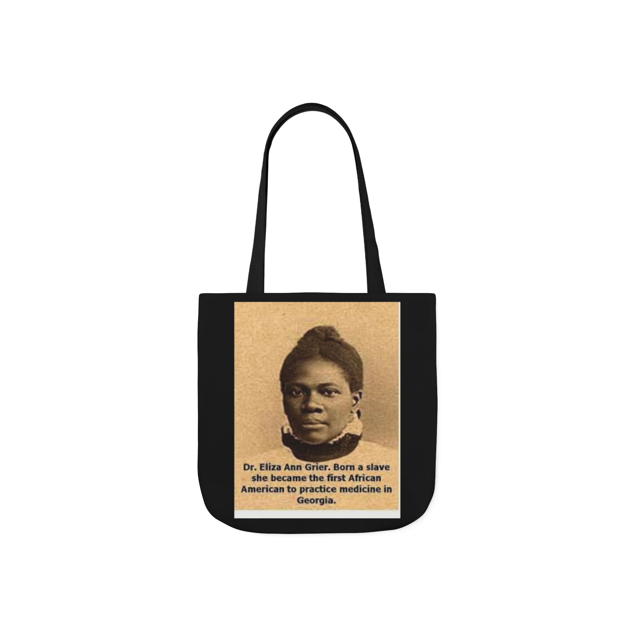 Cotton Canvas Tote Bag Dr. Eliza Ann Grier’ “From Fields to Frontlines: Dr. Grier’s Journey.” - Image 5