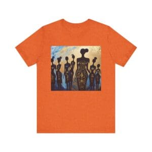 Artistic Unisex Jersey Tee - Colorful Silhouette Design