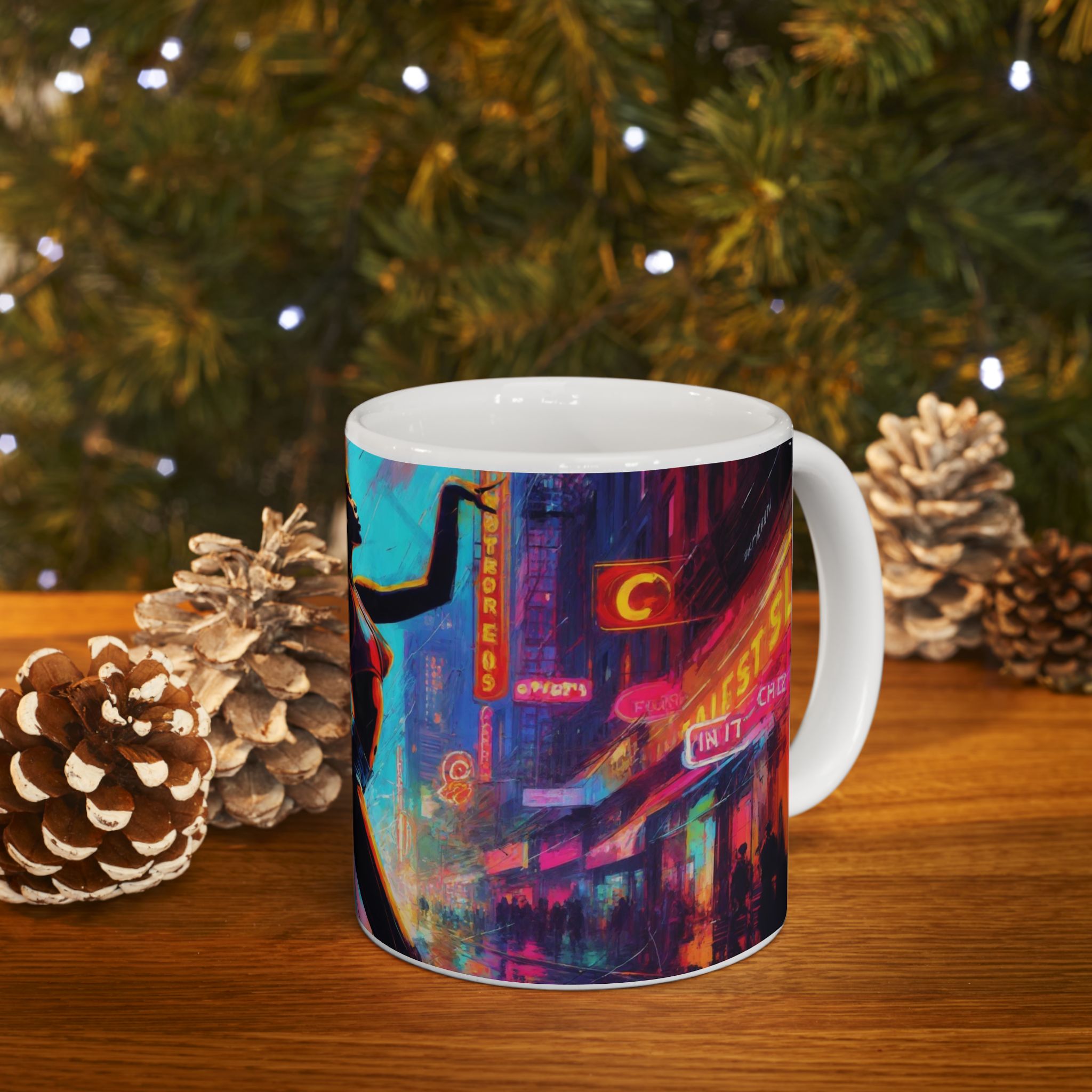 Vibrant Dance Ceramic Mug, Colorful Coffee Cup, Urban Art Mug, Gift for Dancers, Unique Drinkware, Inspirational Mugs - Image 9