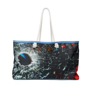 Artistic Weekender Bag with Vibrant Shattered Glass Design