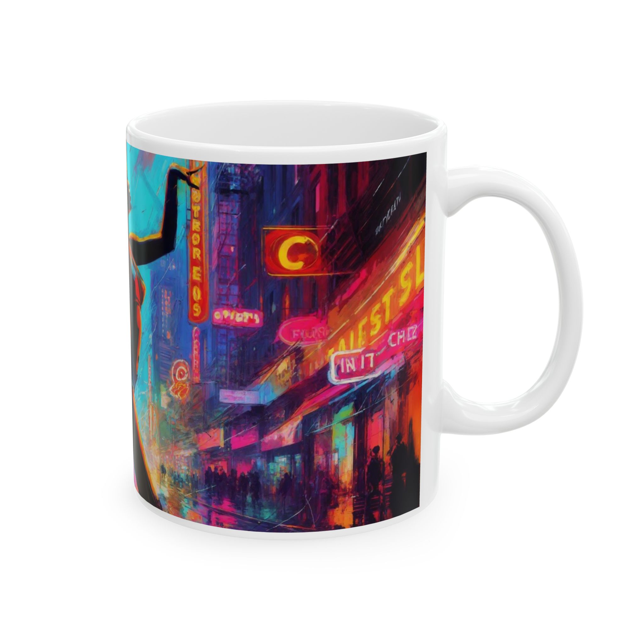 Vibrant Dance Ceramic Mug, Colorful Coffee Cup, Urban Art Mug, Gift for Dancers, Unique Drinkware, Inspirational Mugs - Image 4