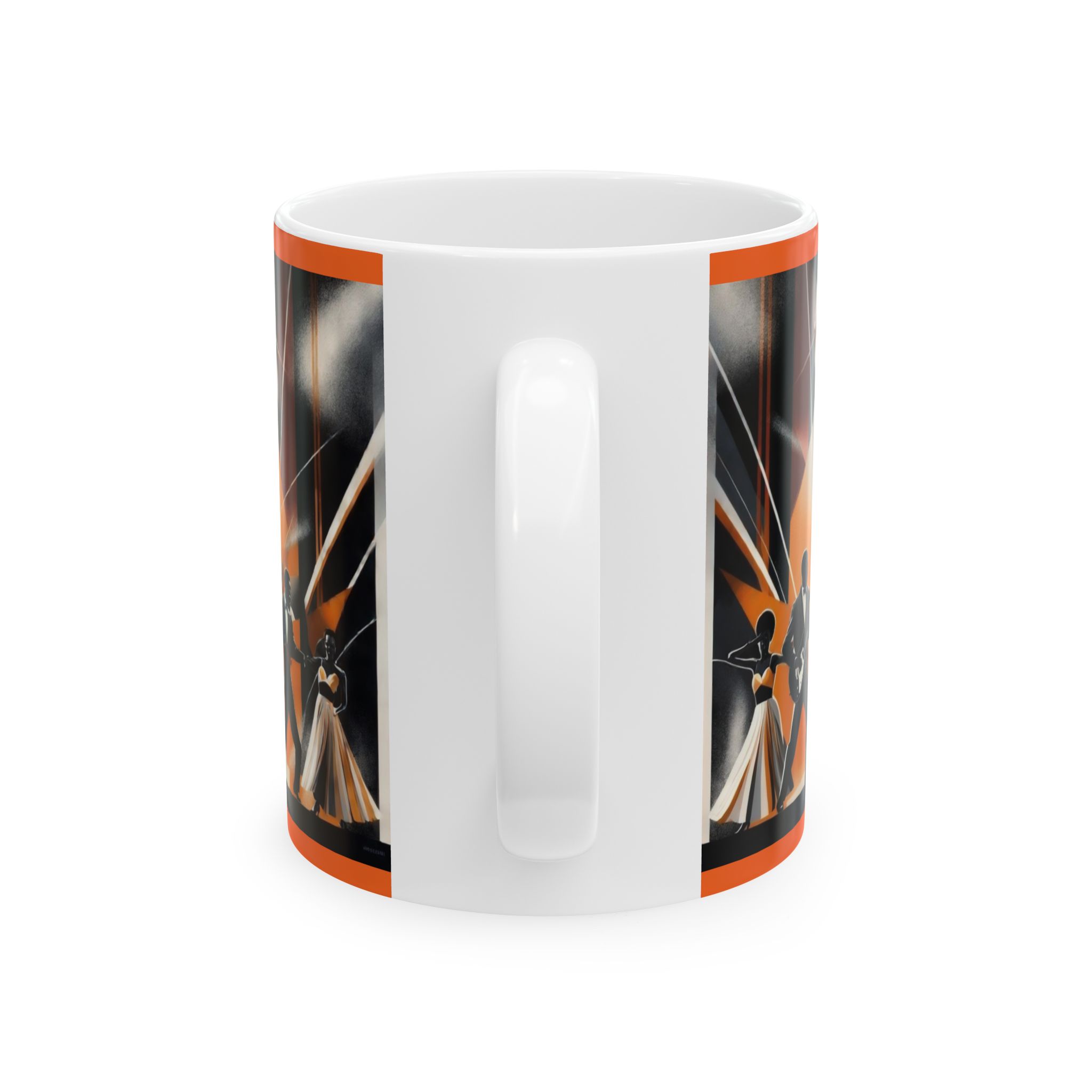 Retro Music Celebration Ceramic Mug, Coffee Lover Gift, Jazz Concert Mug, Gift for Musicians, Coffee or Tea Cup - Image 2