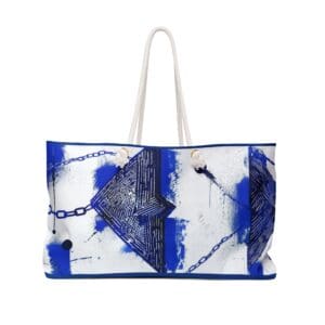 : Blue Arrow Design Weekender Bag
