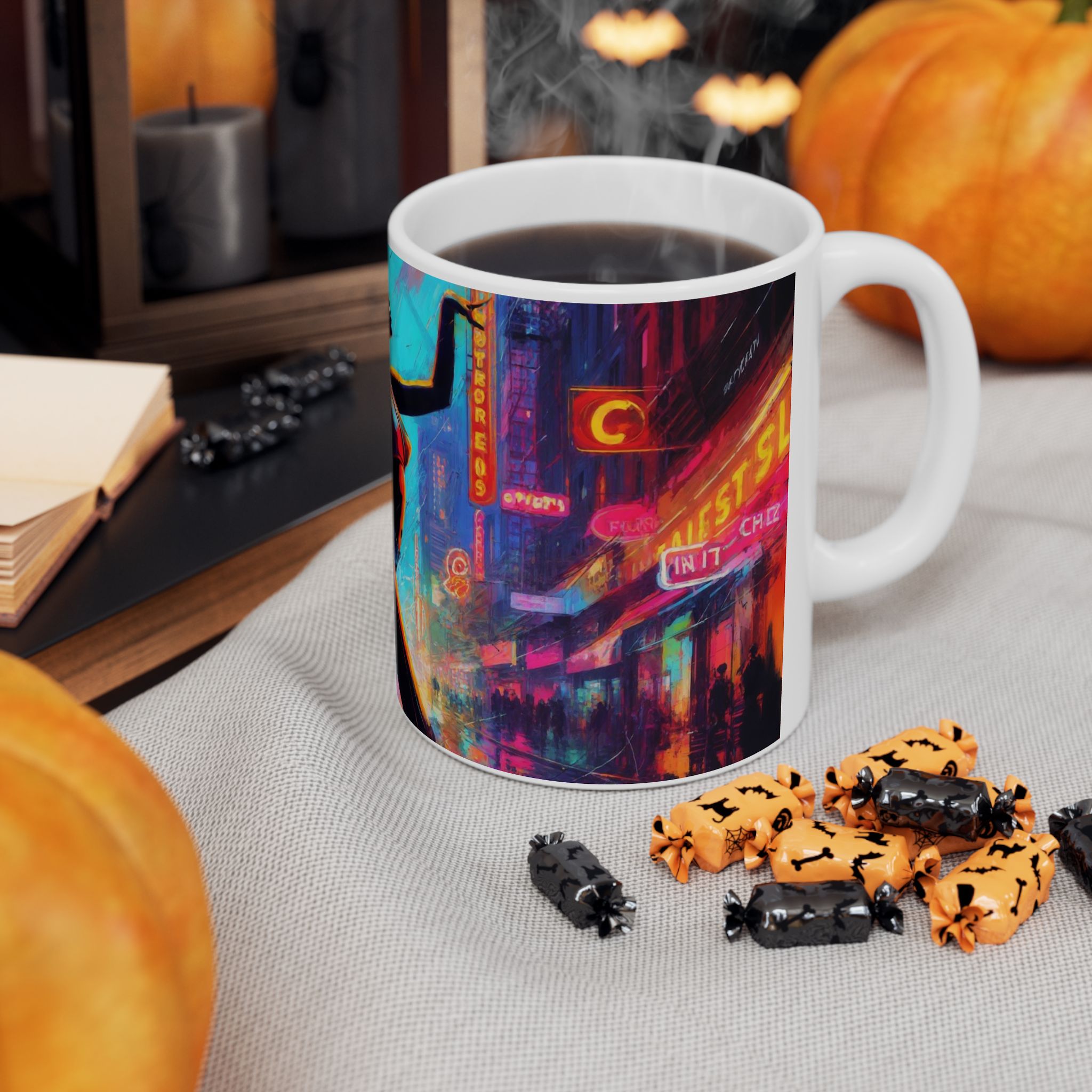 Vibrant Dance Ceramic Mug, Colorful Coffee Cup, Urban Art Mug, Gift for Dancers, Unique Drinkware, Inspirational Mugs - Image 6