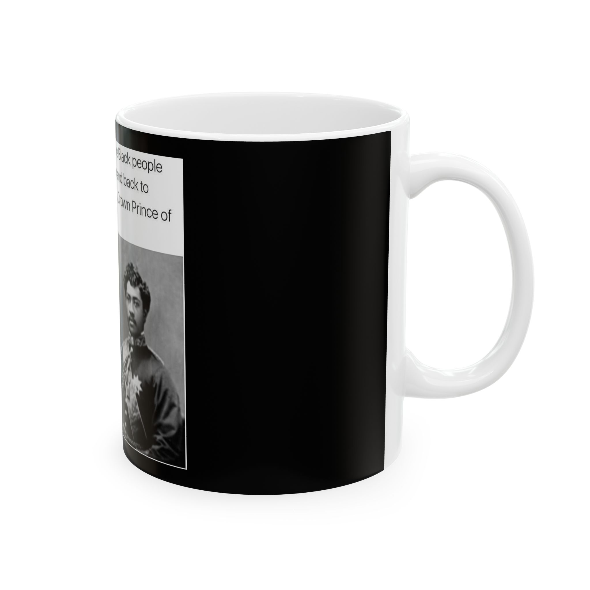 Black Mug, 15oz Prince William Pitt Leleiohoku II was a Hawaiian royal. - Image 4