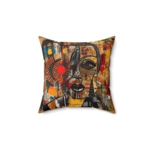 Bohemian Art Square Pillow - Colorful Decorative Cushion for Unique Home Decor