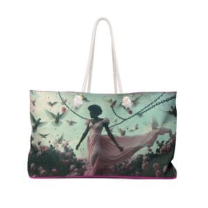 Whimsical Floral Weekender Bag - Perfect for Travel, Beach Days, and Stylish Getaways, Carry-on Tote, Floral Print Bag, Everyday Bag